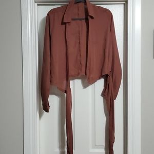 Pretty Little Thing pink blouse